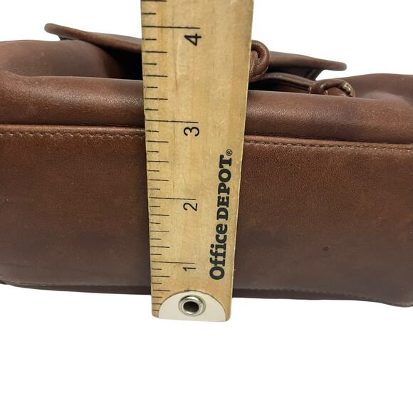 Vintage Coach Flap Drawstring Brown Leather Crossbody - Picture 11 of 11